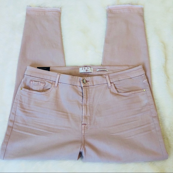 7 For All Mankind Jen 7 Ankle Skinny Mauve Jean 18 - Picture 3 of 7